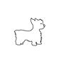 犬 犬 犬,イヌ,いぬ,小型犬,ペット,座敷犬,室内犬,手書き風,ラフ,生き物のシルエット素材