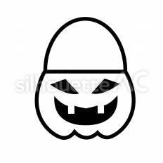 お菓子バスケット ジャックオランタン,かぼちゃ,野菜のシルエット素材