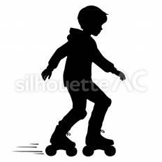 インラインスケート インラインスケート,滑る,進むのシルエット素材