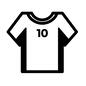 スポーツウェア スポーツウェア トレーニングウェア,Tシャツ,半袖,丸襟,10,数字,番号,サッカー,レプリカ,ユニフォームのシルエット素材