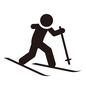 パラスキー パラスキー パラスキー,スキー,スキーヤー,片腕,ストック,ウィンタースポーツ,滑る,パラスポーツ,ピクトグラム,障がい者のシルエット素材