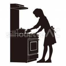 ガスコンロの掃除 ガスコンロ,掃除,五徳のシルエット素材