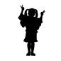 踊る 踊る 人,人物,人間,子ども,子,子供,全身,幼児,幼い,一人のシルエット素材