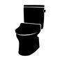 トイレ トイレ,トイレット,お手洗い,手洗い,便器,便座,便所,水洗トイレ,洋式トイレのシルエット素材