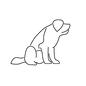 セント・バーナード セント・バーナード イヌ,いぬ,犬,ドッグ,セント・バーナード,セントバーナード,ペット,大型犬,手書き風,ラフのシルエット素材