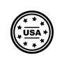 エンブレム エンブレム エンブレム,丸,円,二重丸,USA,アルファベット,英語,星,スター,星模様のシルエット素材