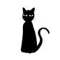 猫 猫 猫,ねこ,ネコ,生き物,動物,ペット,座る,正面,ハロウィン,10月のシルエット素材