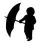 雨の日の子供 子供,傘,カサ,雨傘,レイングッズ,雨,雨の日,悪天候,雨降り,梅雨のシルエット素材