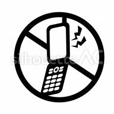 携帯電話使用禁止 携帯電話,使用,端末のシルエット素材