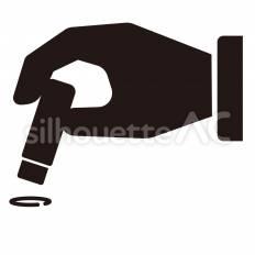 基本　捺印 捺印,印鑑,書類のシルエット素材