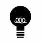 ひらめき・電球 ひらめき,電球,照明,発見,提案,発想,機械,シンプル,スタイリッシュ,ビジネスのシルエット素材