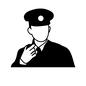 警察官 警察官 人物,人,上半身,警察官,DJポリス,マイク,話す,police,policeman,警官のシルエット素材