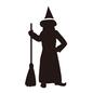 魔女の仮装をする人 魔女の仮装をする人 仮装,コスプレ,ハロウィン,人,人物,魔女,腰に手,立つ,正面,ポーズのシルエット素材