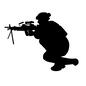 軍人 軍人 サバイバルゲーム,サバゲ,構える,狙う,撃つ,銃,武器,人,人物,軍のシルエット素材