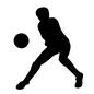 バレーボール バレーボール バレーボール,バレー,構える,レシーブ,ボール,球技,全身,スポーツ,正面,動きのシルエット素材