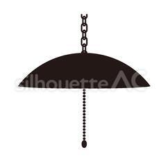 天井照明 天井照明 天井照明,室内照明,傘のシルエット素材