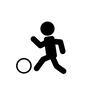 サッカー サッカー 遊び,ピクトグラム,ボール,サッカーボール,サッカー,ボール遊び,ドリブル,ボール蹴り,人,人物のシルエット素材