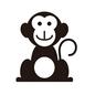 サル サル サル,さる,猿,正面,おさる,申,モンキー,チンパンジー,生き物,生物のシルエット素材