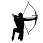 アーチェリー アーチェリー アーチェリー,弓,矢,スポーツ,競技,選手,アスリート,人物,人,狙うのシルエット素材