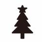クリスマス（シンプルなクリスマスツリー） クリスマス,クリスマスツリー,もみの木,星,オーナメント,黒,植物,ボタニカル,シンプル,かわいいのシルエット素材