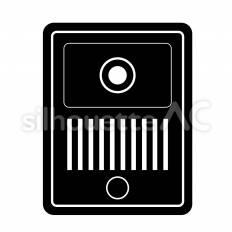 スマートドアホン ドアホン,スマート,通話のシルエット素材