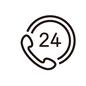 24時間電話対応 24時間電話対応 24時間電話対応,24,数字,24時間,受話器,電話,電話対応,24時間OK,二重丸,丸のシルエット素材