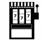 スロットマシン スロットマシン,ギャンブル,機械,遊技,金銭,装置,シンプル,クール,防犯,機器のシルエット素材