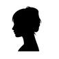 女性の横顔 女性の横顔 女性,女,女の人,首,骨格,人体図,模型,構造,医療,医学のシルエット素材