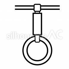 つり革広告 つり革,輪,吊るすのシルエット素材