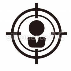 マーケティング　ターゲット ターゲット,的,丸のシルエット素材