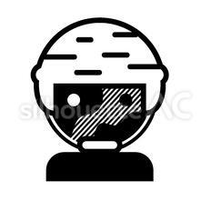 軍人 軍人,顔,アップのシルエット素材