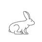 うさぎ うさぎ うさぎ,兎,ウサギ,ラビット,野生動物,手書き風,ラフ,生き物,動物,アニマルのシルエット素材