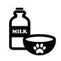 猫の餌 入れ物,エサ入れ,ミルク,牛乳,キャットフード,餌,エサ,ペット用品,ペットグッズ,飼育のシルエット素材