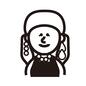 女性 女性 民俗衣装,女性,上半身,正面,被り物,帽子,アクセサリー,ネックレス,民族衣装,笑顔のシルエット素材