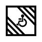 車イスマーク 車イスマーク 車イス,車イスマーク,障がい者専用駐車場,障がい者専用,四角,斜線,線,斜め,斜め線,表示のシルエット素材