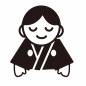 目を瞑る新郎 目を瞑る新郎 新郎,目を瞑る,男性,花婿,着物,羽織袴,和装,微笑む,神前式,ウェディングのシルエット素材