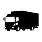 トラック トラック 乗り物,停車,車,車両,走行,自動車,大型特殊自動車,配達,輸送,運搬のシルエット素材