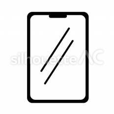 スマートフォン　白抜き スマートフォン,白抜き,携帯電話のシルエット素材