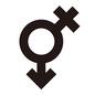ジェンダーレス 性別記号,トランスジェンダー,両方,くっつく,シンボル,シンボルマーク,一つ,LGBTQ,ジェンダーレス,アイコンのシルエット素材
