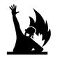 助けを求める人 助けを求める人 人,人物,助けを求める人,火事,火災,炎,燃える,逃げる,危険,危ないのシルエット素材