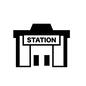 駅 駅 駅,えき,ステーション,STATION,改札,改札口,建物,建築物,街,鉄道のシルエット素材