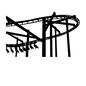絶叫マシン 絶叫マシン 絶叫マシン,ジェットコースター,レール,ローラーコースター,ぶら下がる,ぶら下がり式,遊園地,レジャー施設,テーマパーク,アトラクションのシルエット素材