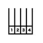表 表 数字,1,2,3,4,マラソン,コース,線,ラインのシルエット素材