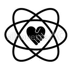 平和 ハート,ハートマーク,ネットワークのシルエット素材