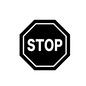 ストップ ストップ ストップ,英語,停止,停まる,標識,道路標識,交通標識,記号,教習所,自動車教習所のシルエット素材