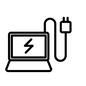 ウェブアイコン ウェブアイコン リモートワーク,テレワーク,在宅勤務,PC,充電,バッテリー,チャージ,ノートパソコン,パソコン,充電切れのシルエット素材