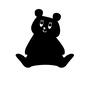 くま くま くま,クマ,熊,動物,生き物,かわいい,キャラクター,アニメ,デフォルメ,正面のシルエット素材