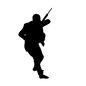 銃を持つ人 銃を持つ人 持つ,構える,拳銃,ピストル,銃,エアガン,撃つ,戦い,対決,人物のシルエット素材