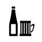 飲み物 飲み物 アウトドア,レジャー,キャンプ,バーベキュー,BBQ,ドリンク,ビール,飲み物,ビン,ボトルのシルエット素材