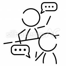 会話　女性 ピクトグラム,ピクトサイン,アイコンのシルエット素材